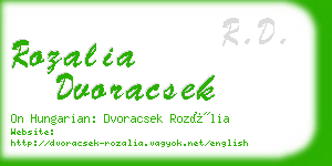 rozalia dvoracsek business card